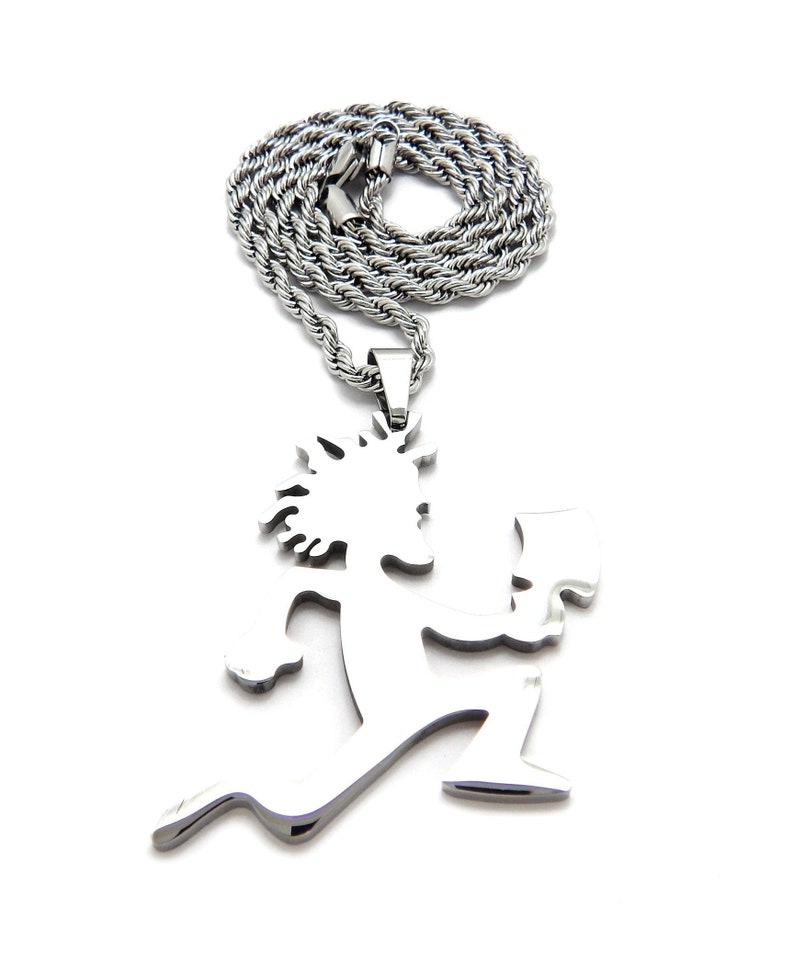 Juggalo Hatchet Man Pendant 4mm18,20,24 Stainless Steel Rope Chain Necklace