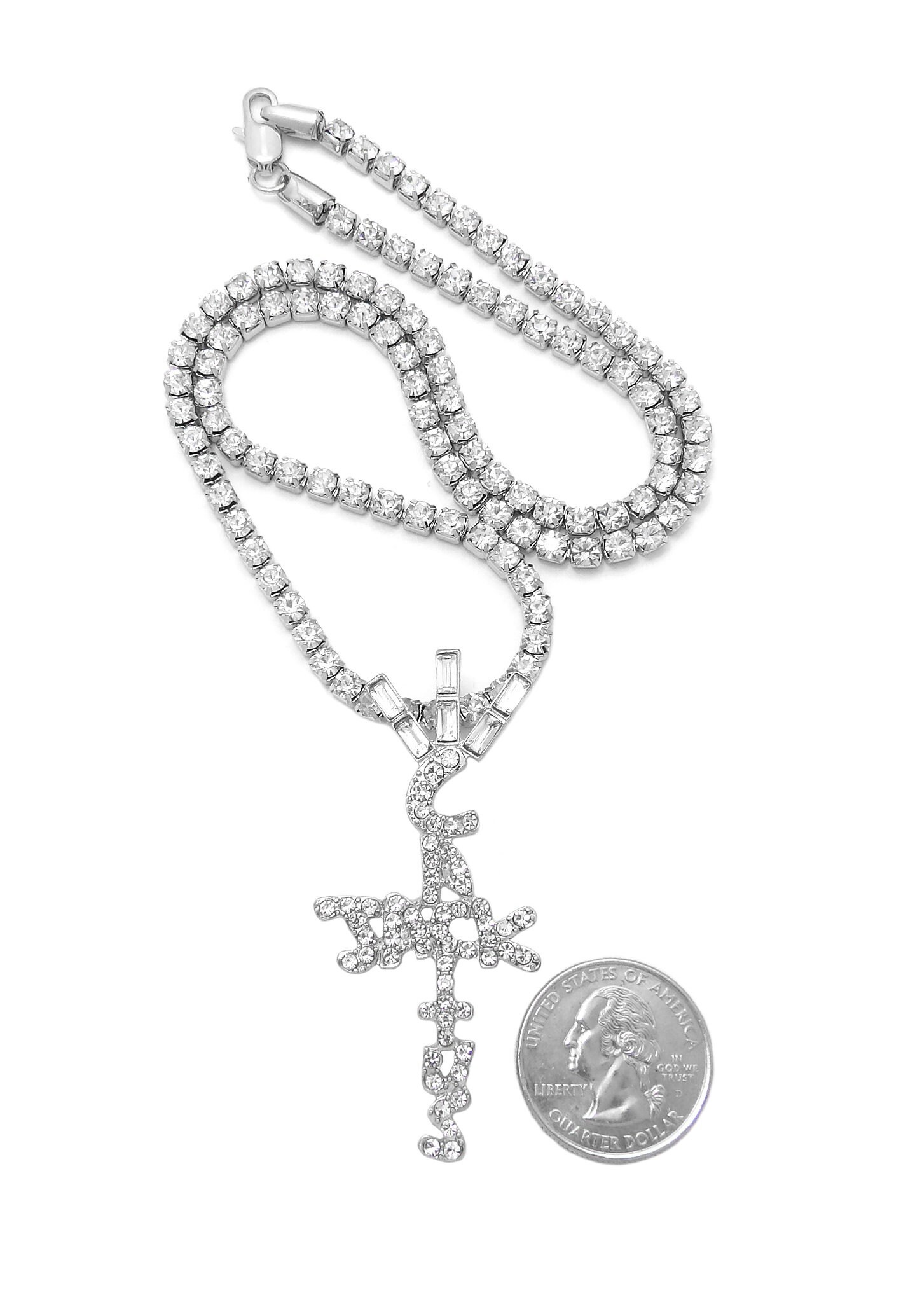 Hip Hop Cactus Jack Cross Pendant 4mm/16