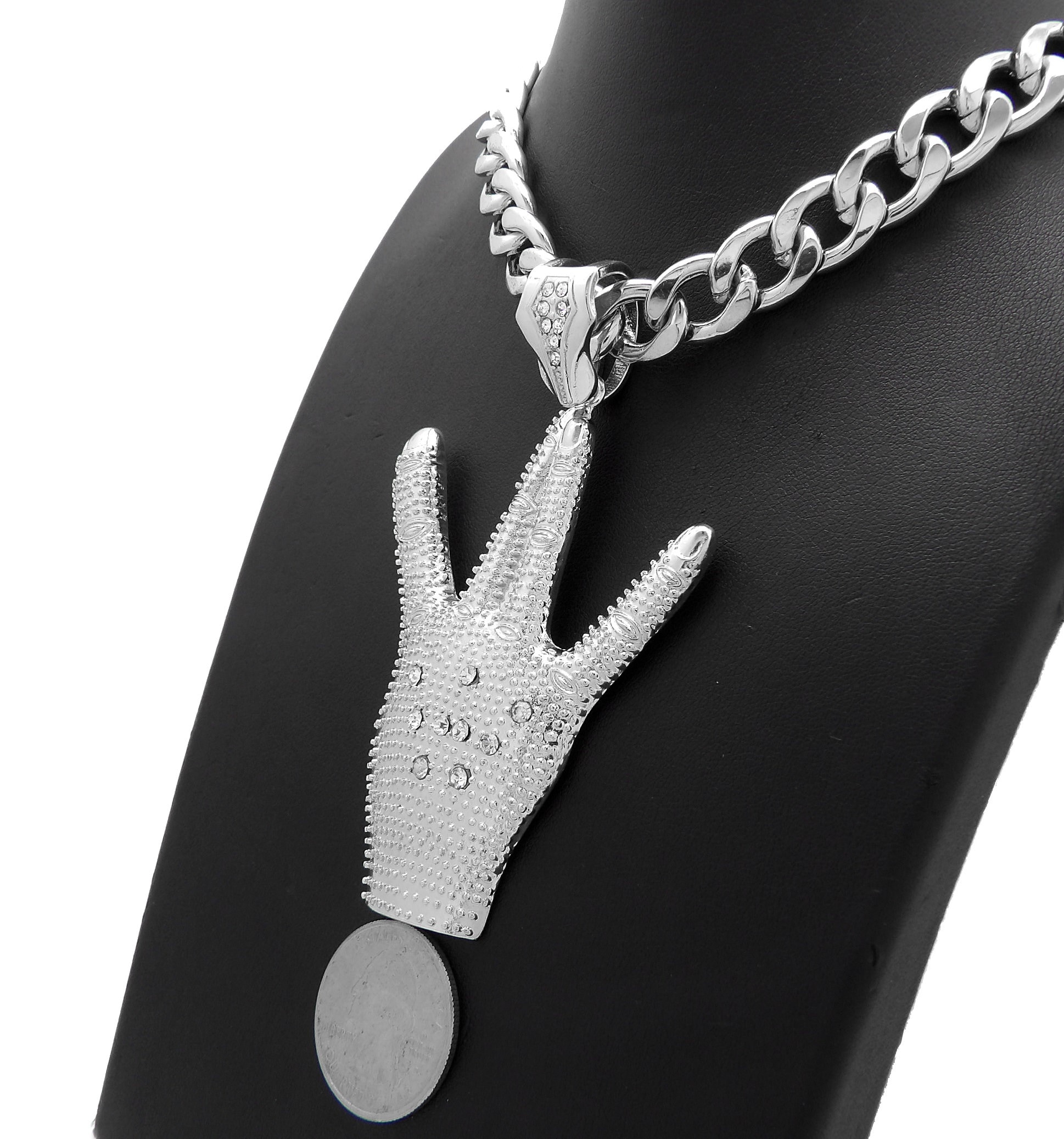 New Iced West Side Hand Pendant 11mm/18