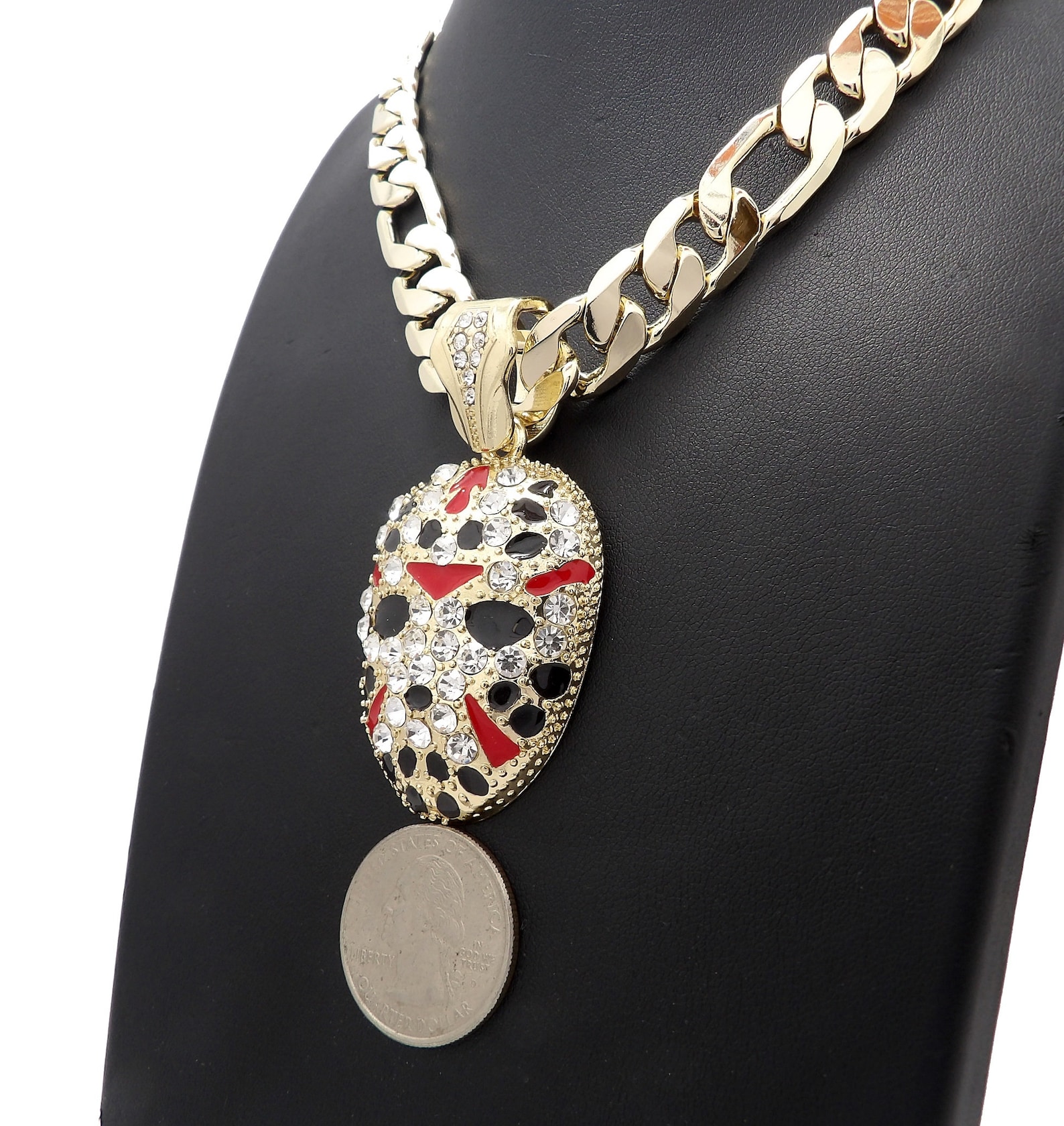 Iced Cubic Zirconia Jason Voorhees Charm 12mm/20