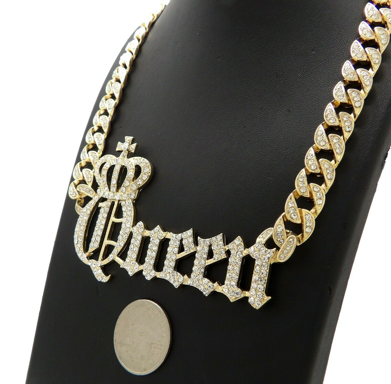 New Iced Out Crown Queen Pendant 10mm/18