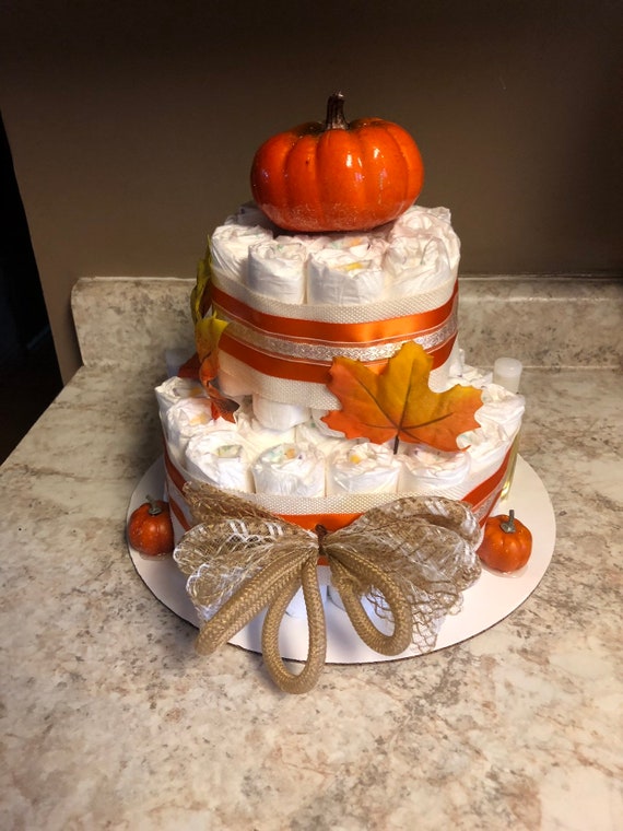 Little Pumpkin Diaper Cake | Etsy