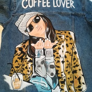 Hand painted denim jacket