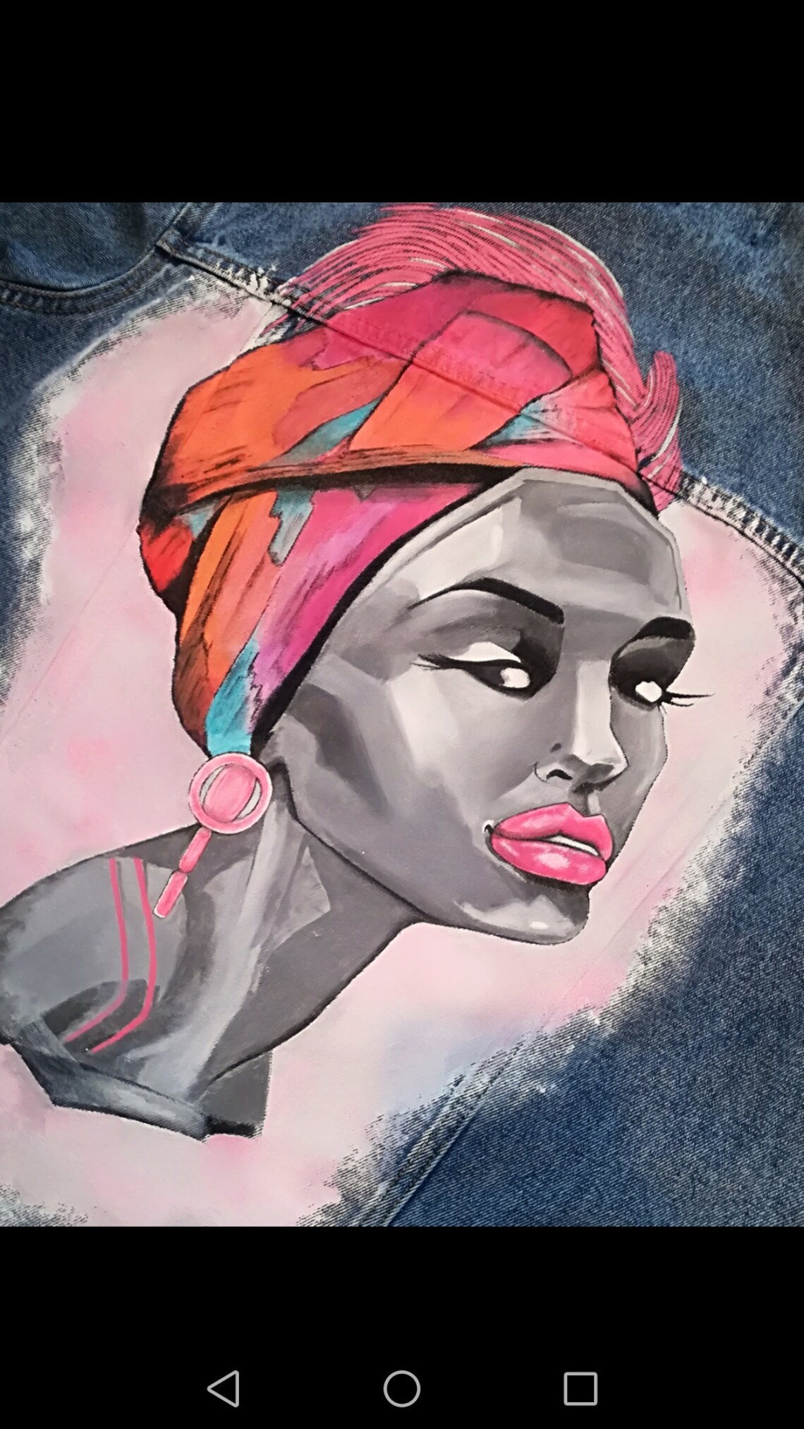 Hand Painted Denim Jacket Etsy