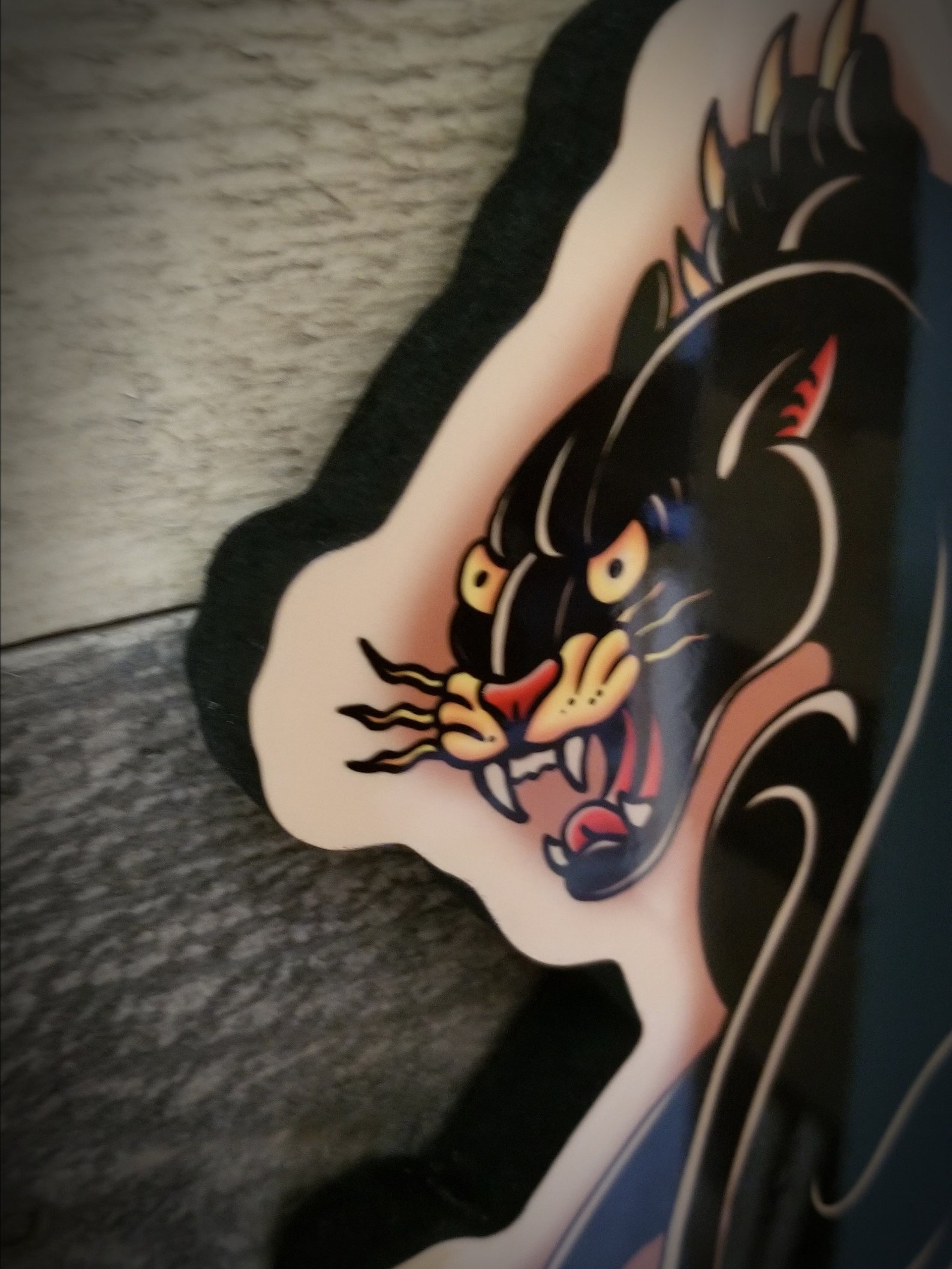 Classic Crawling Panther Small Tattoo Shop Cutout Sign Art - Etsy