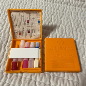 Vintage Soviet AI-2 First Aid Kit, USSR Military Surplus Medic Box, Cold War Item, Stalker Cosplay Prop, AI2 Russian Medical Case
