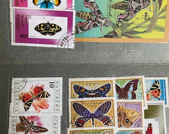 Collezione di atamps di animali e uccelli