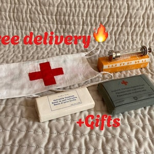 Kit médico militar vintage