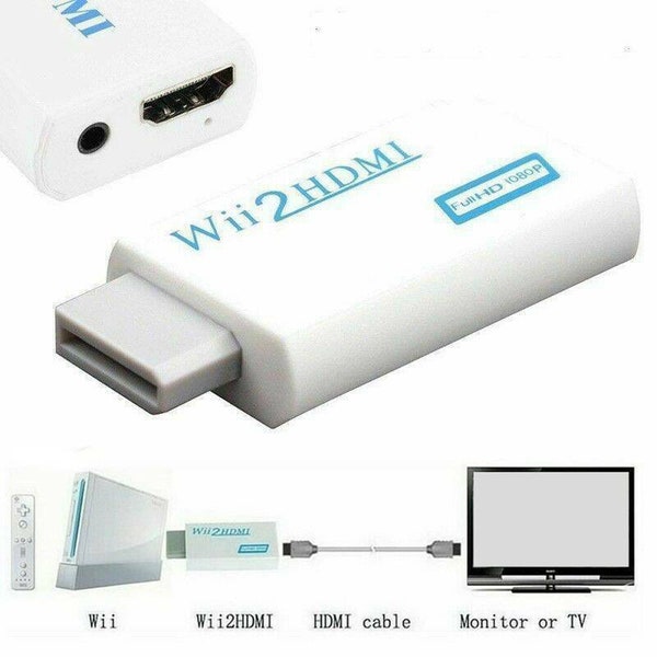 Wii to HDMI Full HD Converter Audio Output Adapter TV Wii2HDMI