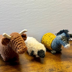 Crochet Nativity Stable Animals: Handmade Rustic Christmas Decor, Heirloom Keepsake