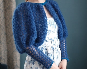 Puff Sleeve Shrug, CROCHET PATTERN by @highinfibre