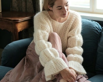 Puffy Häkelpullover, HÄKELMUSTER von @highinfibre