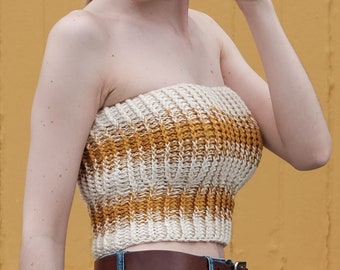 SS 2020 Strapless Crochet Top (by @highinfibre)