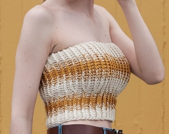 SS 2020 Strapless Crochet Top (by @highinfibre)