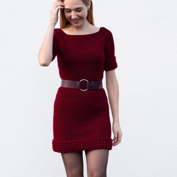 The Cold Season Crochet Dress: Warm AND fancy Crochet Dress Pattern for Christmas or other occasions, suitable for all levels