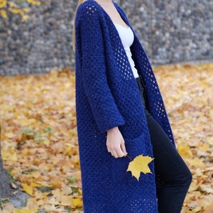 Long Crochet Cardigan PATTERN by highinfibre image 3