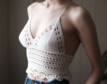 Crochet Crop Top PATTERN by @highinfibre