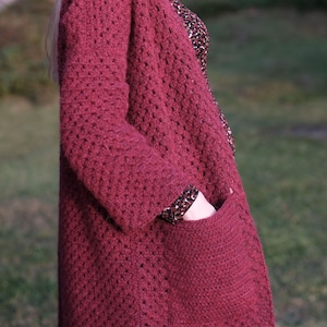 Long Crochet Cardigan PATTERN by highinfibre image 5