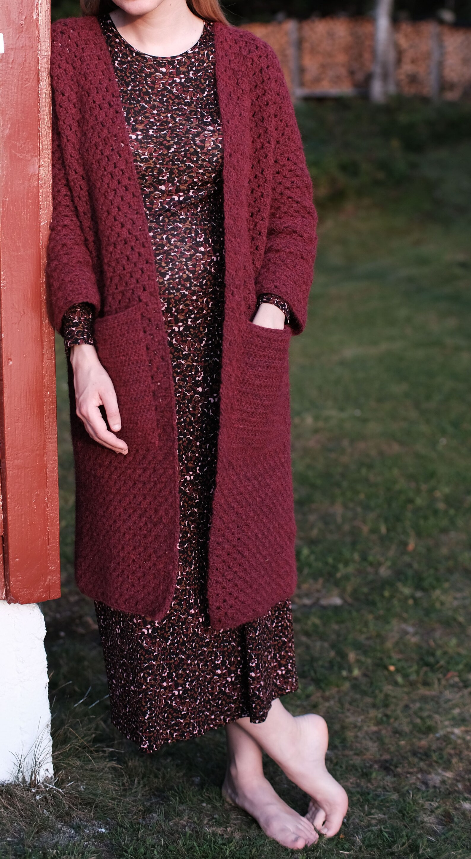 long crochet cardigan