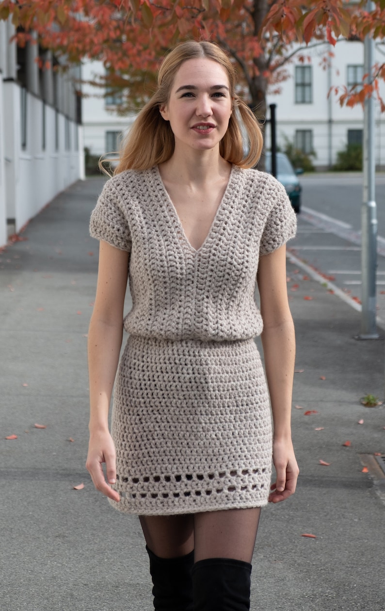The Never Cold Mini Dress CROCHET PATTERN by highinfibre quick and easy, suitable for all levels image 2
