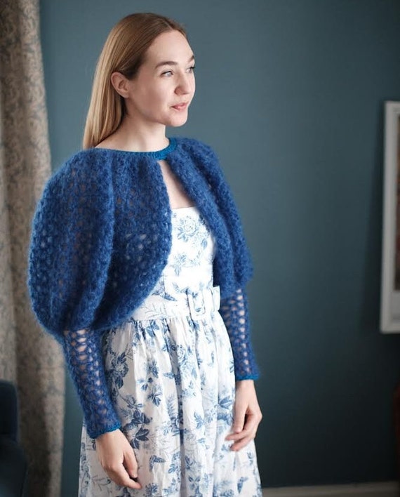 crochet shrugs for dresses Puff Sleeve Shrug, CROCHET PATTERN by @highinfibre