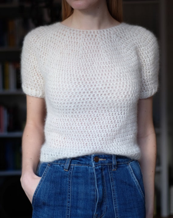 crochet short sleeve top