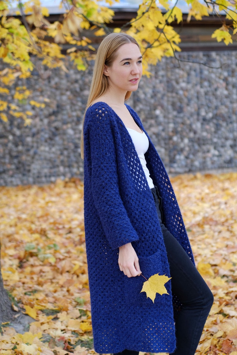 Long Crochet Cardigan PATTERN by highinfibre image 3