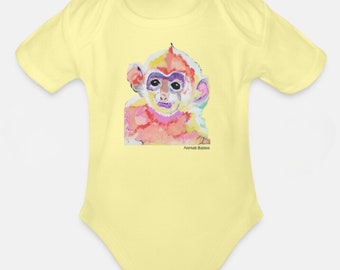 Baby Monkey Organic Cotton Bodysuit