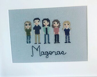 Custom Cross Stitch Family Portrait