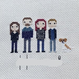 Custom Cross Stitch Family Portrait Personalized Gift Present Birthday Anniversary Personalized Family Cross Stitch People Family Portrait