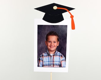 Personalized Graduation Photo Centerpiece: School Colors, Tabletop Decoration