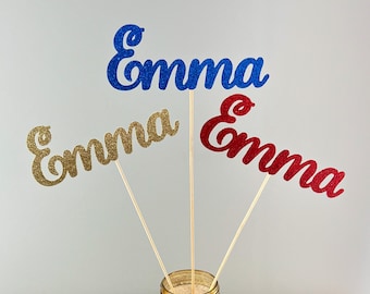 3 Pack Cursive Name Sticks