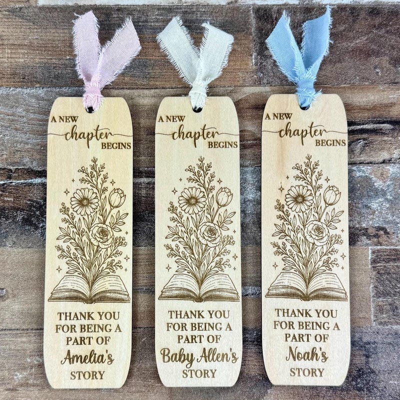 Baby Shower Bookmark - Etsy