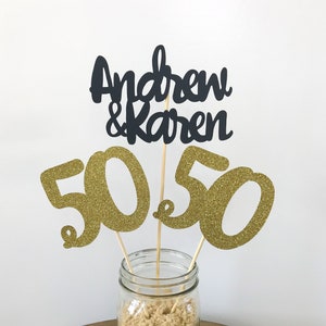 Anniversary Party Centerpieces - Personalized / Customized Anniversary Party Centerpieces