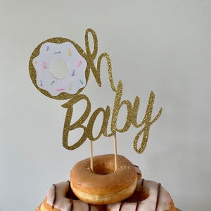 Oh Baby Cake Topper / Donut Baby Shower Decoration / Donut Cake Topper