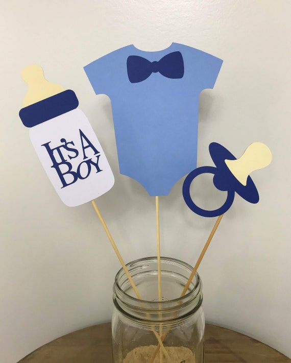 Boy Baby Shower Decorations Boy Baby Shower Centerpieces Etsy