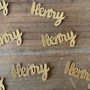 Personalized Boy Baby Shower Confetti with names 125 pieces / Baby Boy Confetti / Bow Tie Baby Shower Decorations image 6
