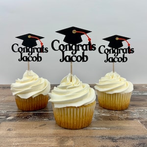 Personalized Graduation Cupcake Topper - 12 pack