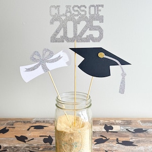 Decoraciones para fiestas de graduación de 2025 / Centros de mesa para fiestas de graduación de 2025 - Clase de 2025 Varsity