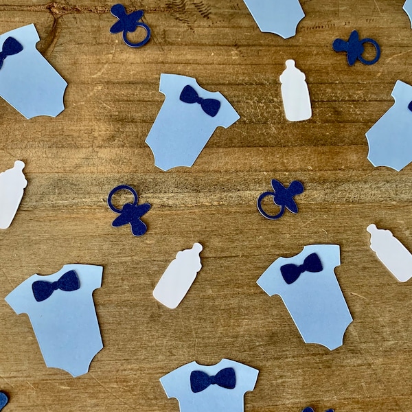 Boy Baby Shower Confetti - 100 pieces / Baby Boy Shower Decorations / Bow Tie Baby Shower Decorations