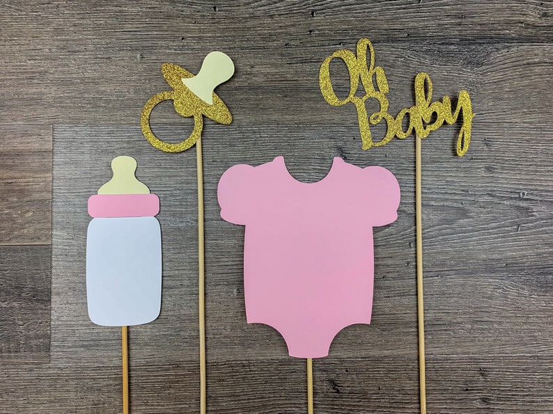 Pink and Gold Baby Shower Decorations / Girl Baby Shower Etsy
