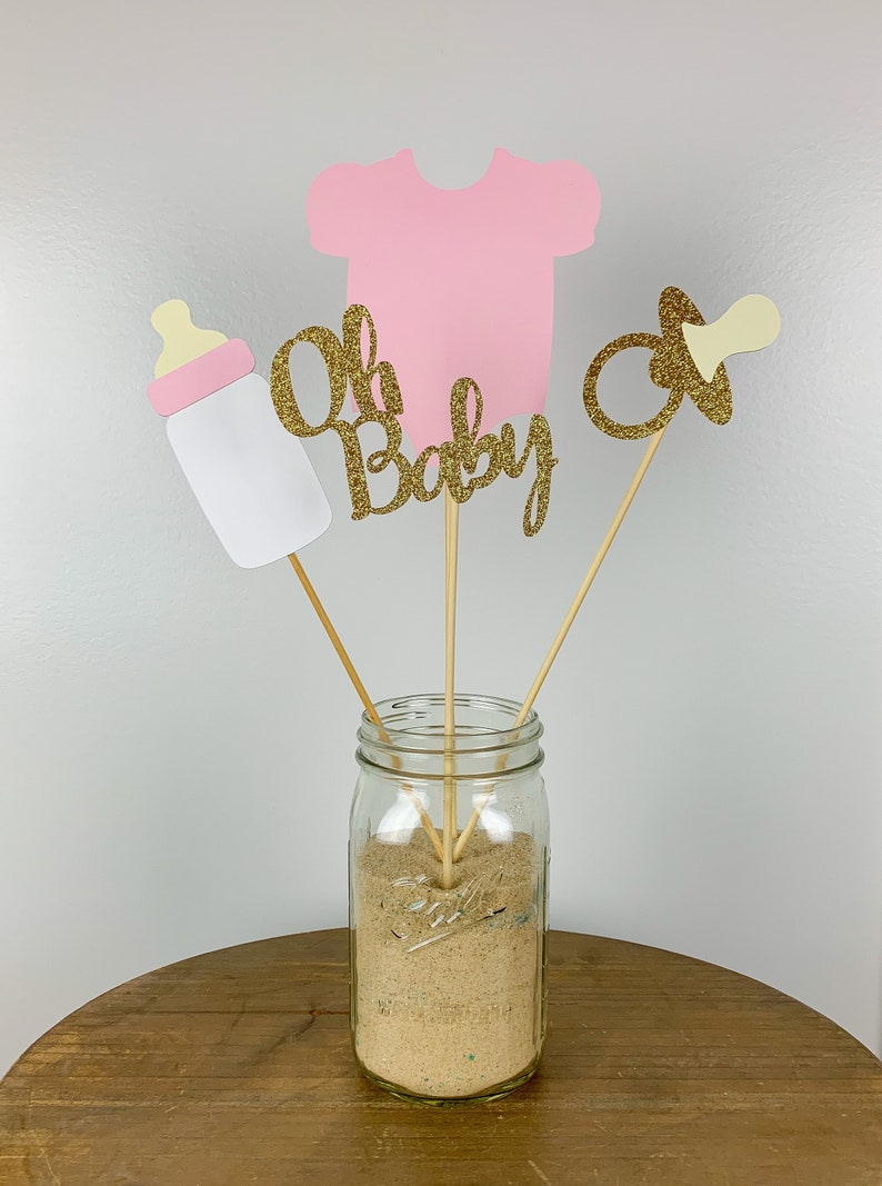Pink and Gold Baby Shower Decorations / Girl Baby Shower Etsy
