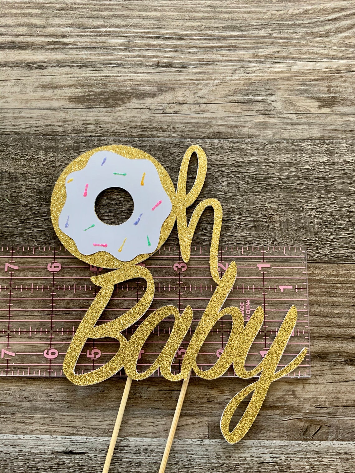 Oh Baby Cake Topper / Donut Baby Shower Decoration / Donut Etsy