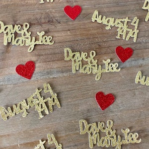 Anniversary Party Confetti - Personalized / Large Wedding Confetti / Personalized Confetti