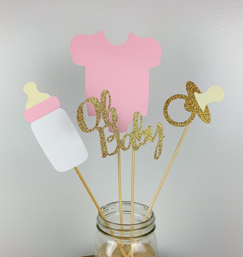 Pink and Gold Baby Shower Decorations / Girl Baby Shower Etsy