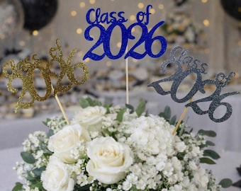 Class of 2026 Graduation Party Centerpiece Sticks - Set of 3