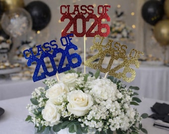 Class of 2026 Graduation Party Decorations - 3 pack /Graduation Tabletop Decoration - Varsity