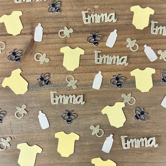Sweet As Can Bee Confetti with Names - 150 pieces