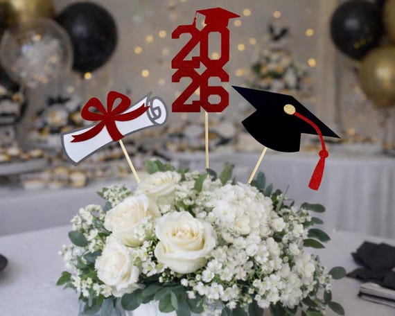 CENTROTAVOLA LAUREA FORNITURE Decorazioni Laurea (Rosso + Nero) EUR 16