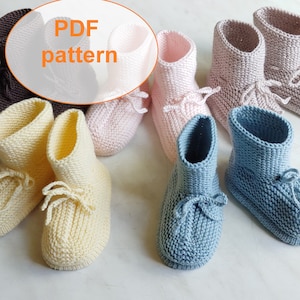 Easy Knitting Pattern, Baby booties, Knit booties for Newborn